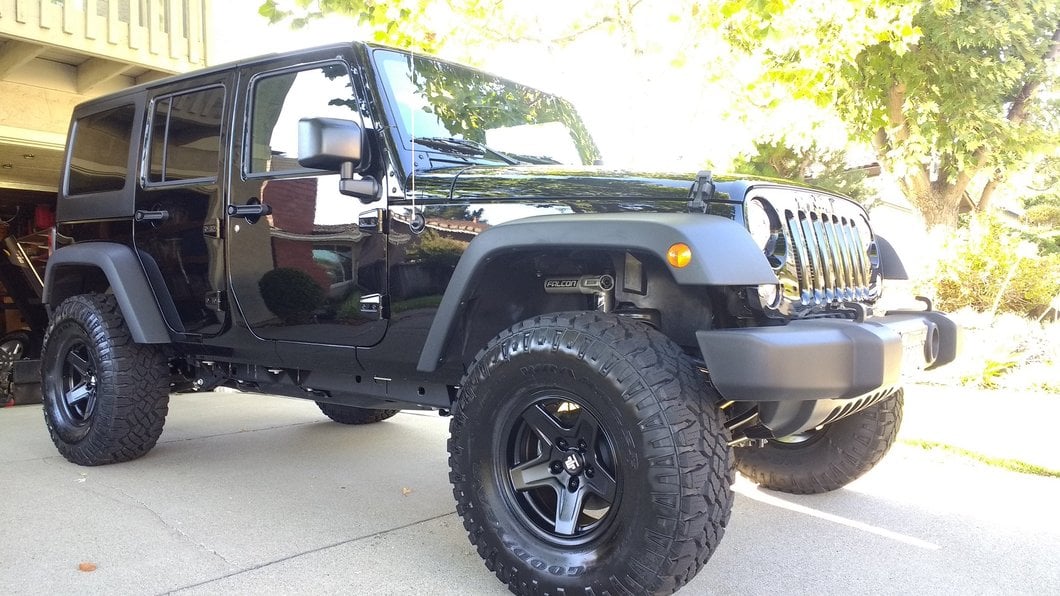 Mammoth Boulder Black Wheel; 16x8; 0mm Offset (07-18 Jeep Wrangler JK)