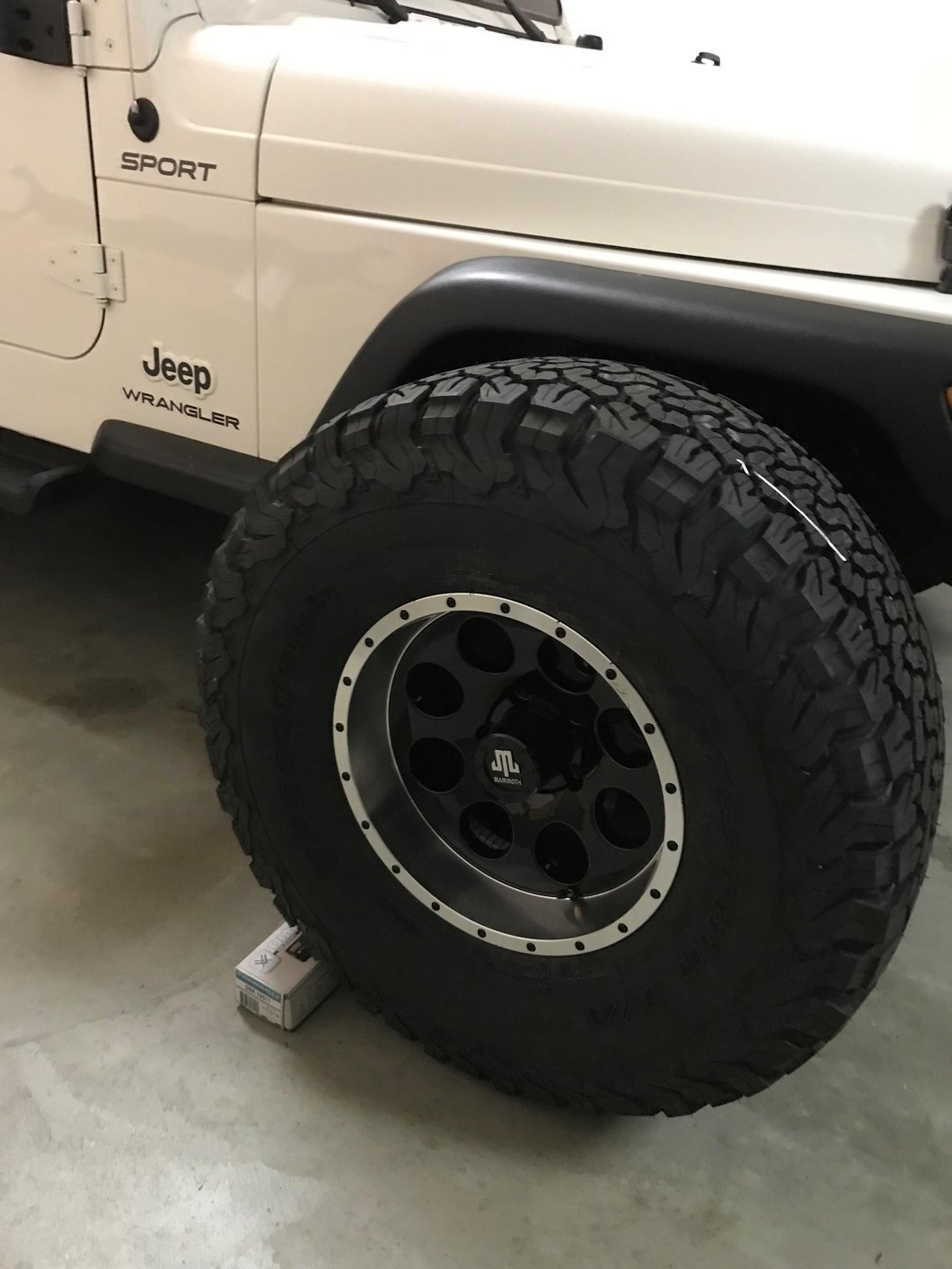 Mammoth 8 Simulated Beadlock Style Black Wheel; 15x8; -19mm Offset (97-06 Jeep Wrangler TJ)