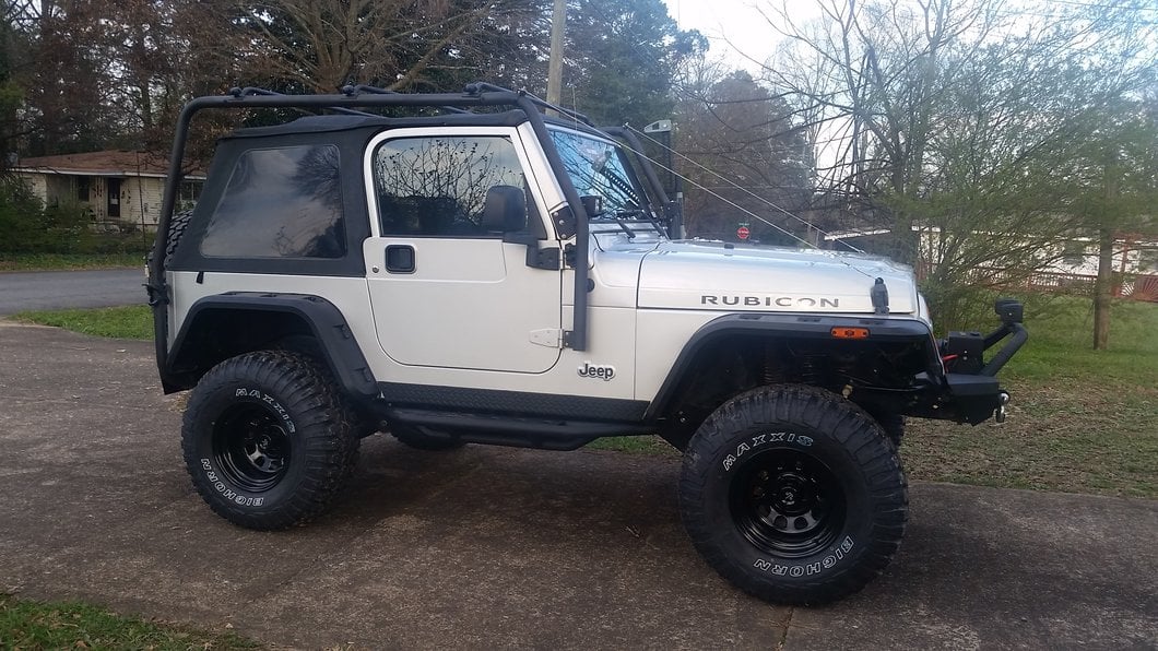 Mammoth D Window Black Steel Wheel; 15x10; -45mm Offset (97-06 Jeep Wrangler TJ)