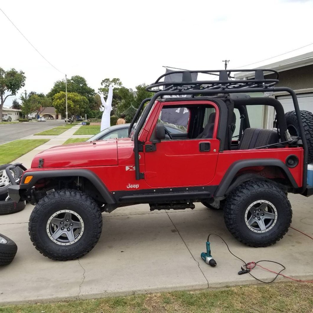 Mammoth Boulder Simulated Beadlock Style Charcoal Wheel; 15x8; -19mm Offset (97-06 Jeep Wrangler TJ)