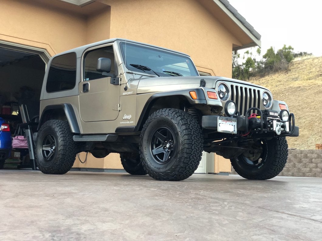 Mammoth Boulder Matte Black Wheel; 15x8; -19mm Offset (97-06 Jeep Wrangler TJ)
