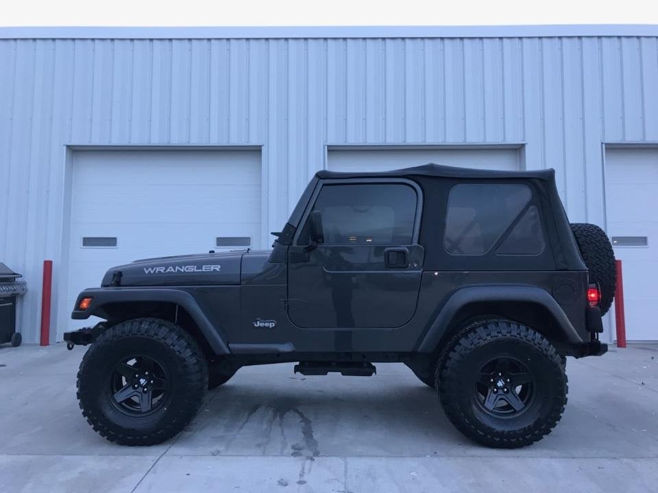 Mammoth Boulder Matte Black Wheel; 15x8; -19mm Offset (97-06 Jeep Wrangler TJ)