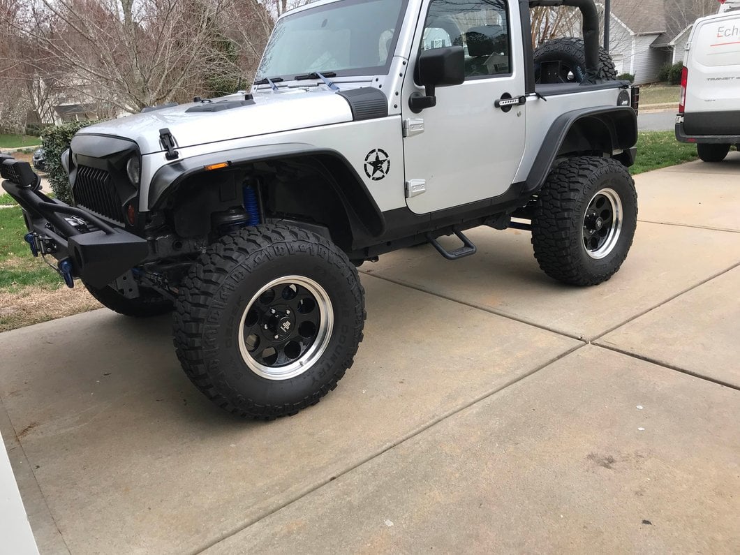 Mammoth 8 Aluminum Black Wheel; 17x9; -6mm Offset (07-18 Jeep Wrangler JK)