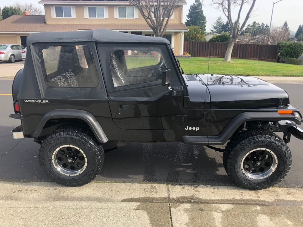 Mammoth 8 Simulated Beadlock Style Black Wheel; 16x8; 0mm Offset (97-06 Jeep Wrangler TJ)