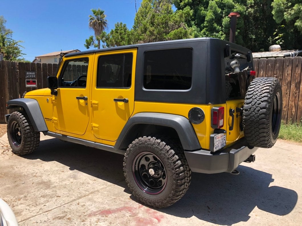 Mammoth 8 Steel Black Wheel with Polished Center Cap; 17x9; -6mm Offset (07-18 Jeep Wrangler JK)