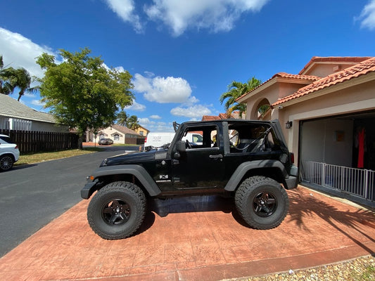 Mammoth Boulder Black Wheel; 16x8; 0mm Offset (07-18 Jeep Wrangler JK)