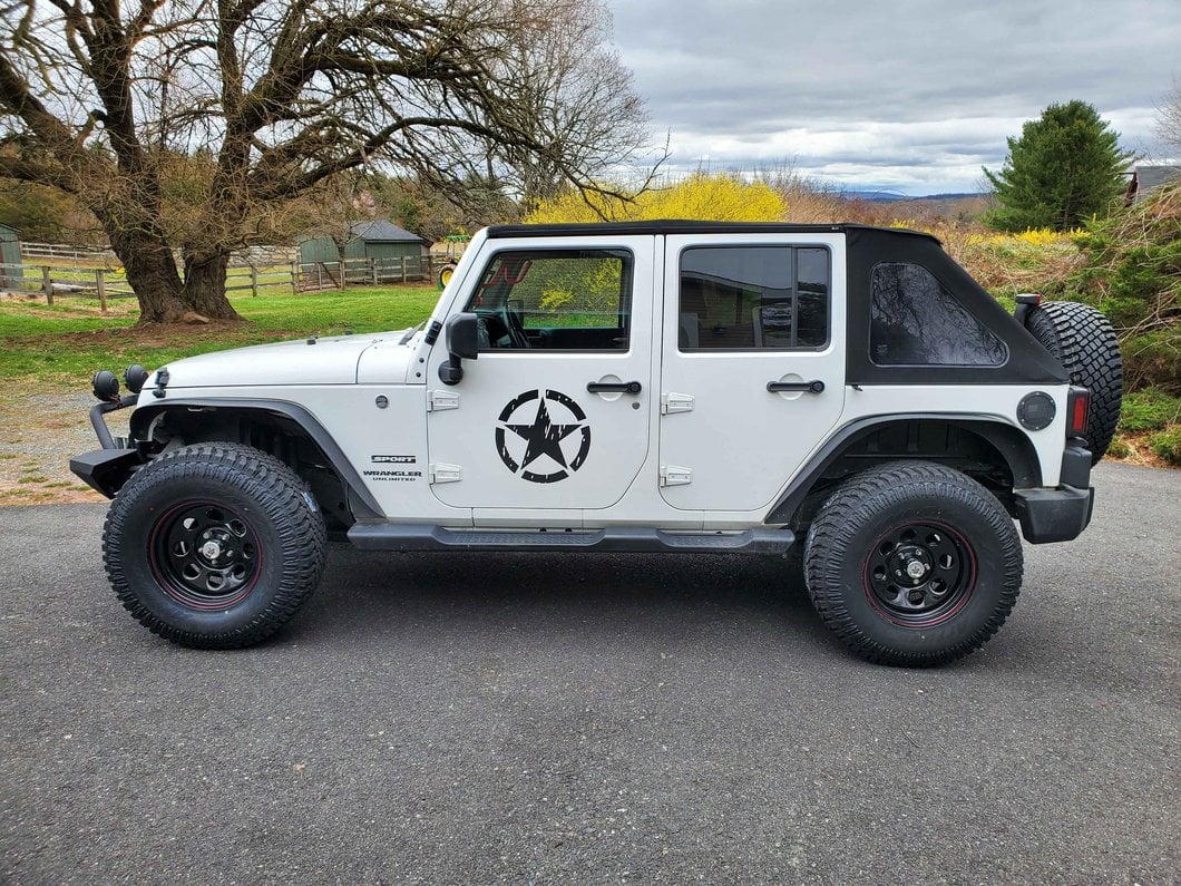 Mammoth D Window Black Steel Wheel; 17x9; -6mm Offset (07-18 Jeep Wrangler JK)