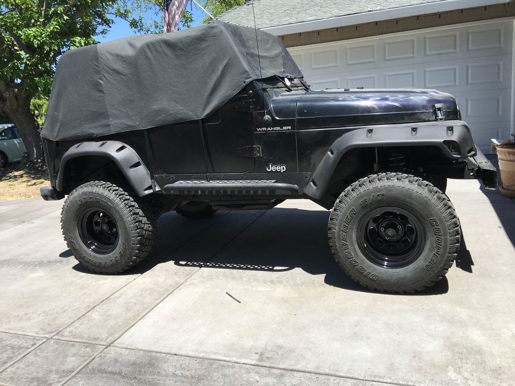 Mammoth 8 Black Steel Wheel; 15x10; -45mm Offset (87-95 Jeep Wrangler YJ)