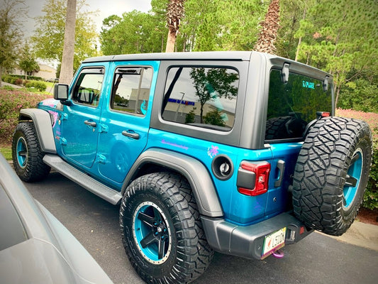 Mammoth Boulder Simulated Beadlock Style Black Wheel; 17x9; -6mm Offset (18-25 Jeep Wrangler JL)