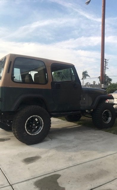 Mammoth 8 Simulated Beadlock Style Black Wheel; 15x8; -19mm Offset (87-95 Jeep Wrangler YJ)
