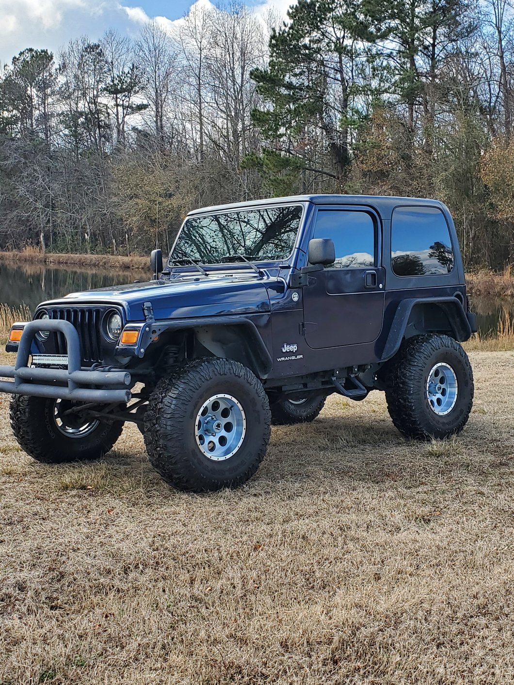 Mammoth 8 Simulated Beadlock Style Anthracite Wheel; 15x8; -19mm Offset (87-95 Jeep Wrangler YJ)