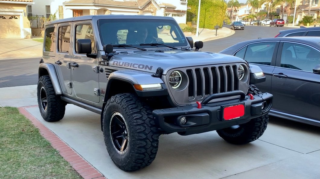 Mammoth Boulder Simulated Beadlock Style Black Wheel; 17x9; -6mm Offset (18-25 Jeep Wrangler JL)