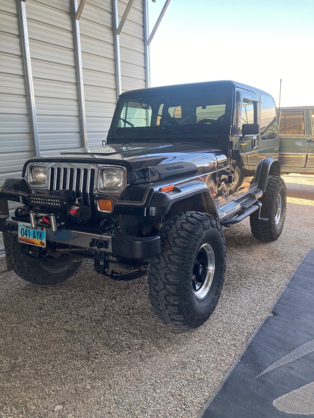 Mammoth 8 Black Wheel; 15x8; -19mm Offset (87-95 Jeep Wrangler YJ)