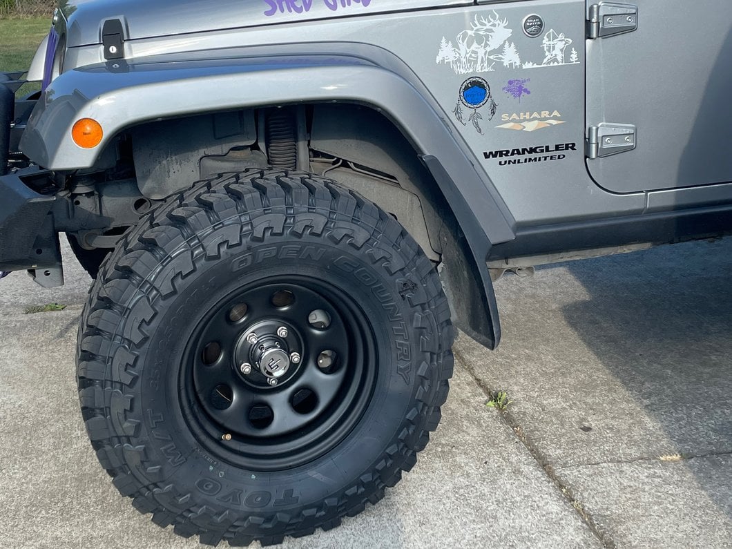 Mammoth 8 Steel Matte Black Wheel; 17x9; -6mm Offset (07-18 Jeep Wrangler JK)