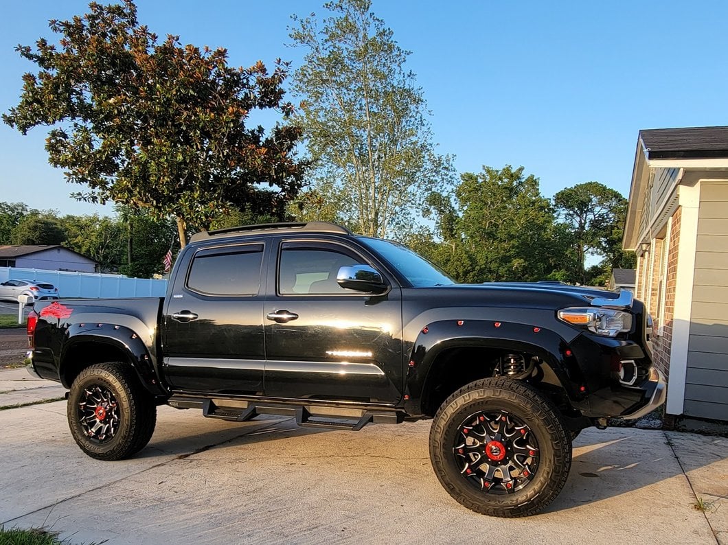 Mammoth 1.50-Inch Billet 6-Lug Wheel Spacers; Black (05-15 Tacoma Pre Runner; 05-15 4WD Tacoma; 16-23 Tacoma)