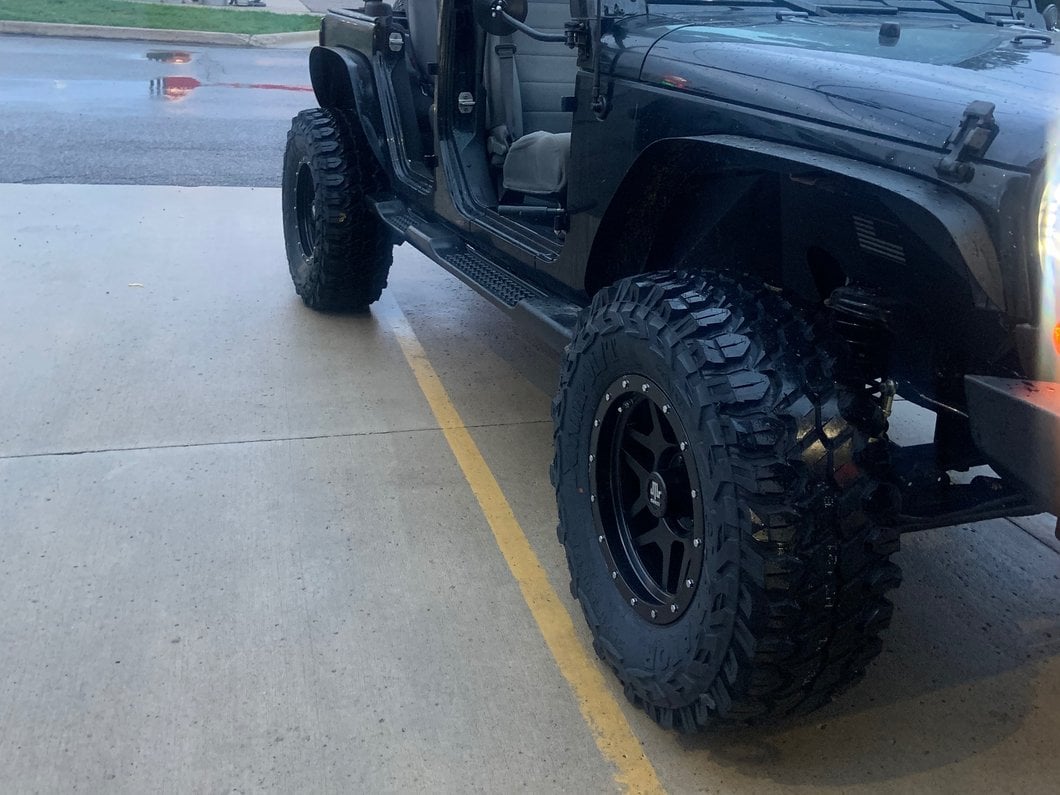 Mammoth Split 6 Simulated Beadlock Matte Black Wheel; 17x9; -6mm Offset (07-18 Jeep Wrangler JK)