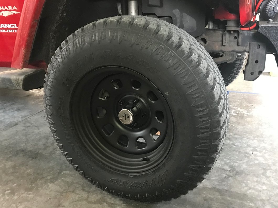 Mammoth D Window Matte Black Steel Wheel; 17x9; -6mm Offset (07-18 Jeep Wrangler JK)