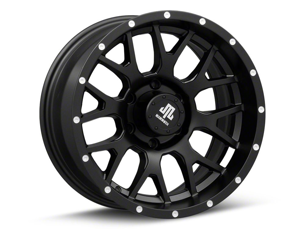 Mammoth Beadlock Mesh Matte Black 6-Lug Wheel; 17x9; -6mm Offset (15-20 Tahoe)