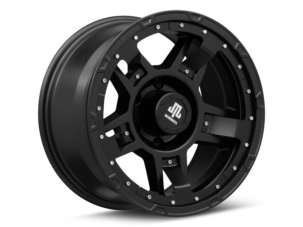 Mammoth Cliff Hanger Matte Black 6-Lug Wheel; 17x9; -6mm Offset (23-25 Canyon)