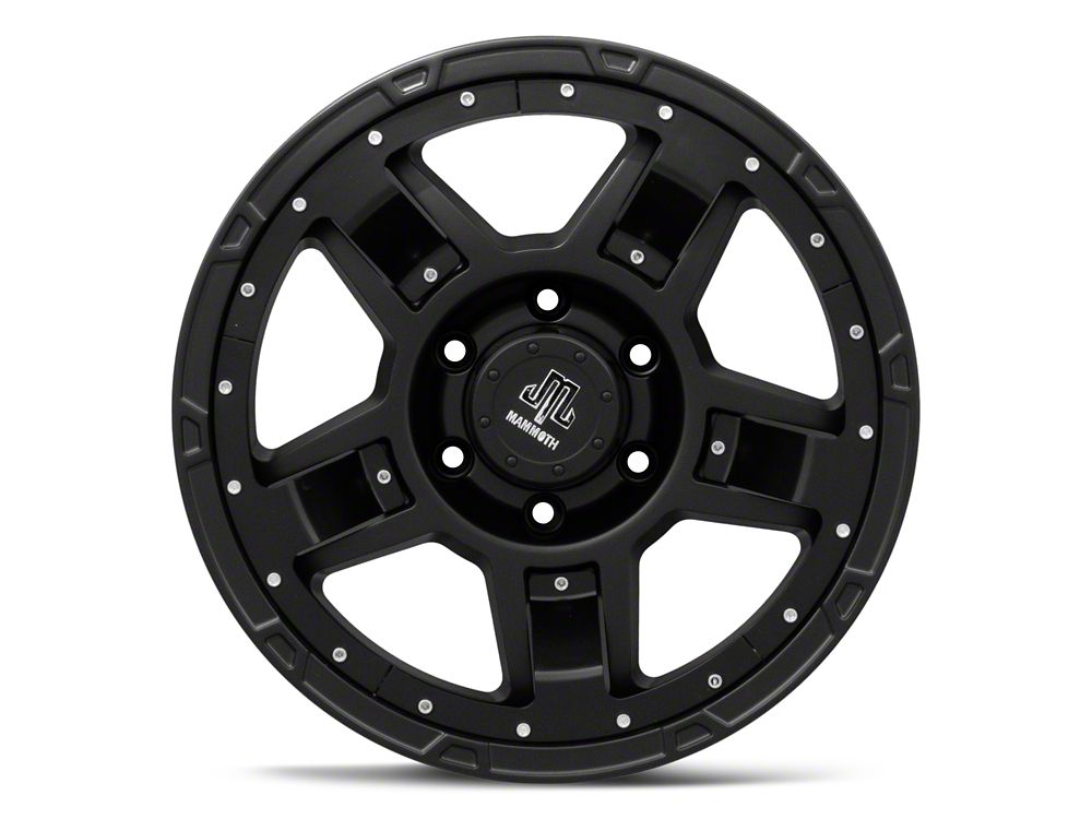 Mammoth Cliff Hanger Matte Black 6-Lug Wheel; 17x9; -6mm Offset (23-25 Canyon)