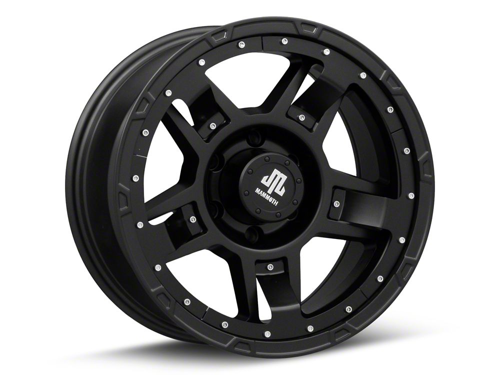 Mammoth Cliff Hanger Matte Black 6-Lug Wheel; 17x9; -6mm Offset (23-25 Canyon)