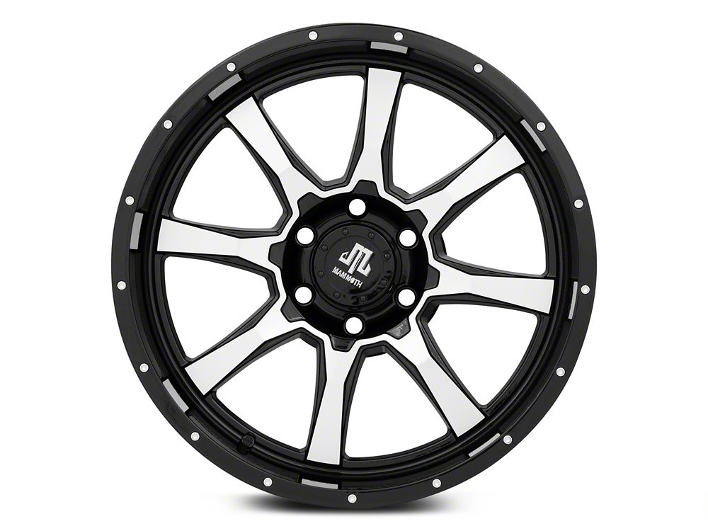 Mammoth High Roller Gloss Black Machined 6-Lug Wheel; 20x10; -24mm Offset (04-15 Titan)