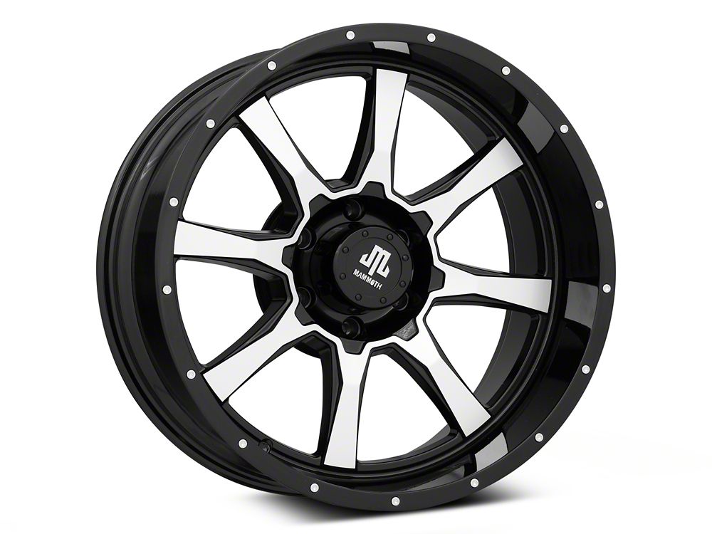 Mammoth High Roller Gloss Black Machined 6-Lug Wheel; 20x10; -24mm Offset (17-24 Titan)