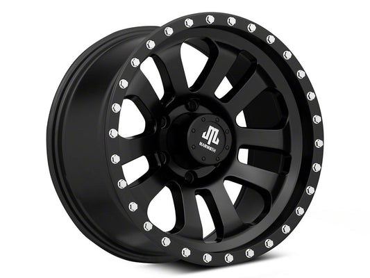 Mammoth 10-Spoke Beadlock Matte Black 6-Lug Wheel; 17x9; -6mm Offset (23-25 Colorado)