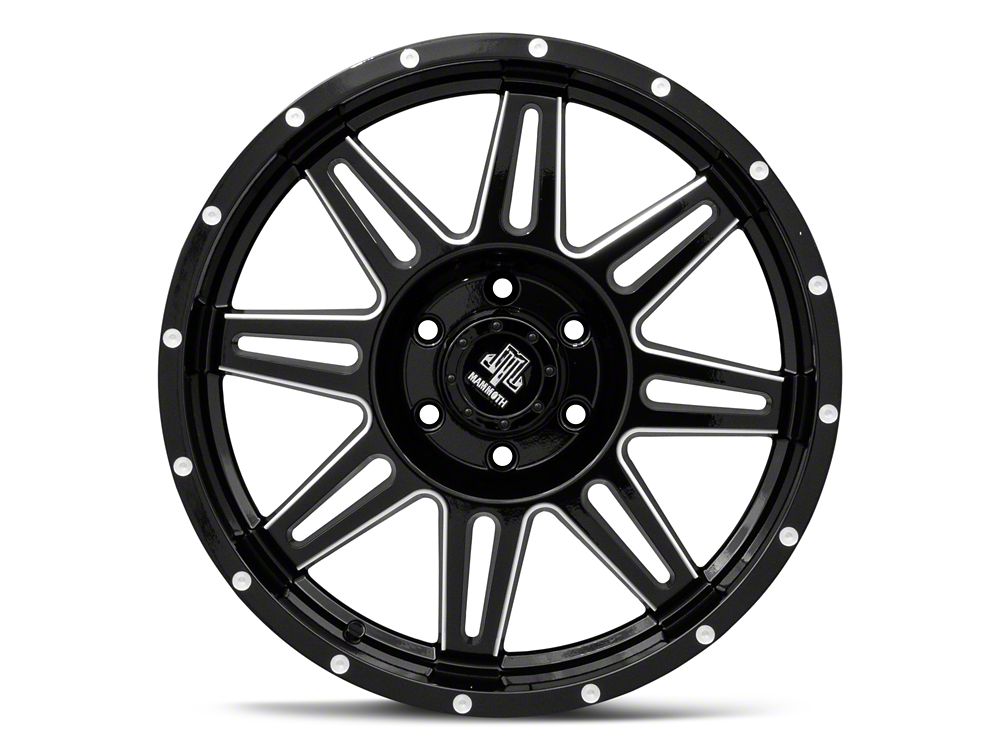 Mammoth Revolver Gloss Black Machined 6-Lug Wheel; 20x9; -6mm Offset (23-25 Colorado)