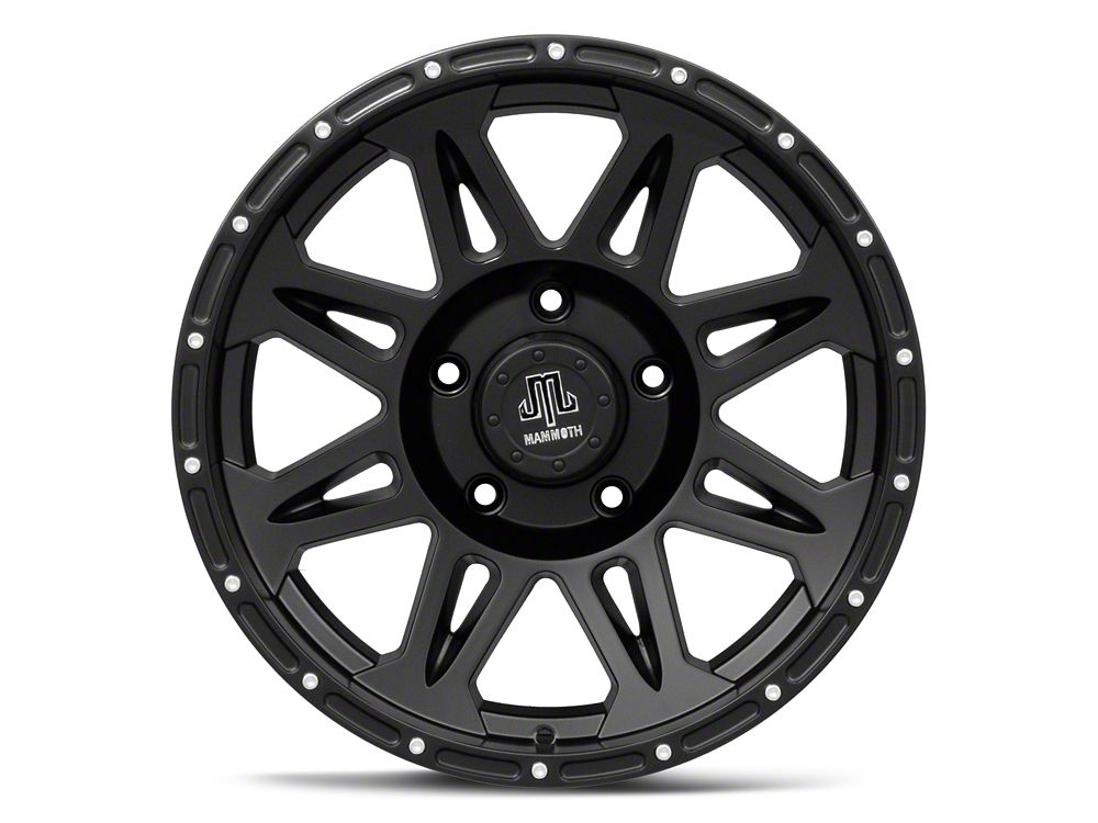Mammoth Split 8 Beadlock Matte Black 5-Lug Wheel; 17x9; -6mm Offset (05-11 Dakota)