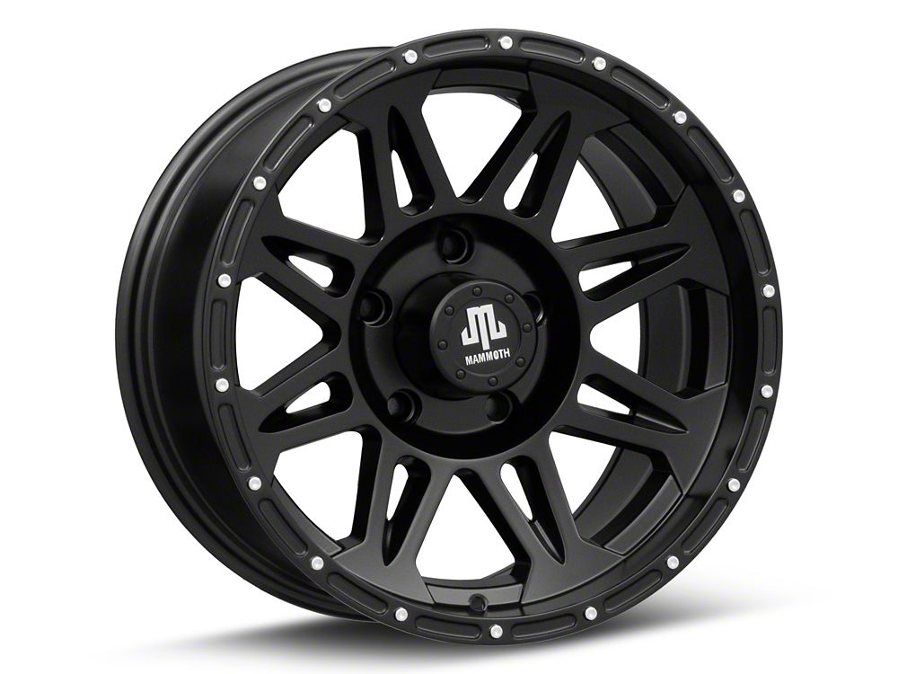 Mammoth Split 8 Beadlock Matte Black 5-Lug Wheel; 17x9; -6mm Offset (05-11 Dakota)