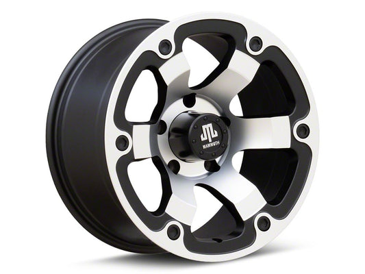 Mammoth Rogue Matte Black Machined 5-Lug Wheel; 17x9; -6mm Offset (02-08 RAM 1500, Excluding Mega Cab)