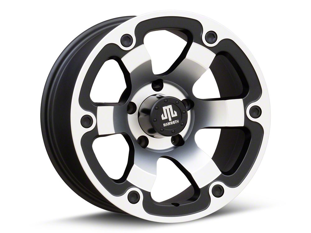 Mammoth Rogue Matte Black Machined 5-Lug Wheel; 17x9; -6mm Offset (05-11 Dakota)