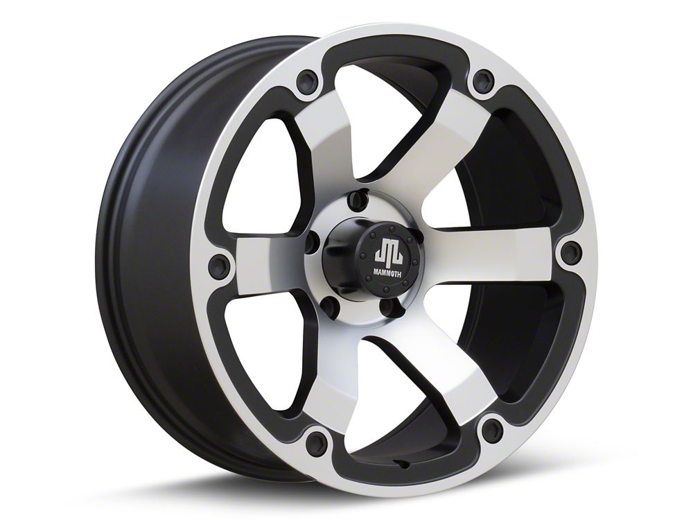 Mammoth Rogue Matte Black Machined 5-Lug Wheel; 20x9; -6mm Offset (05-11 Dakota)