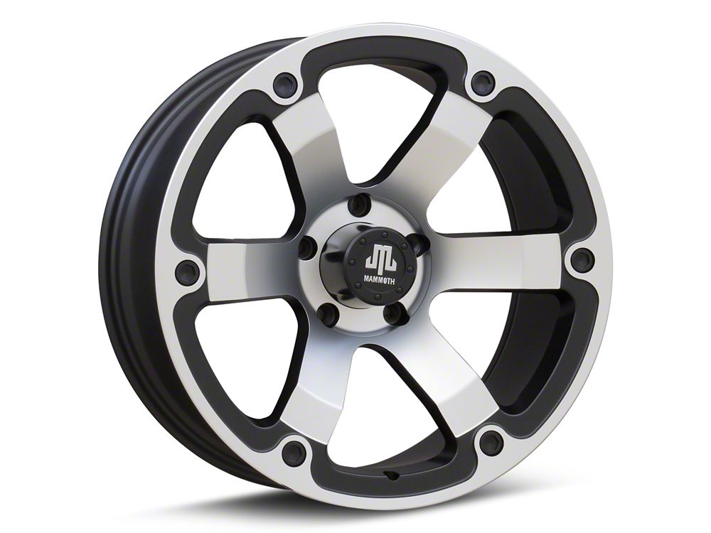 Mammoth Rogue Matte Black Machined 5-Lug Wheel; 20x9; -6mm Offset (05-11 Dakota)