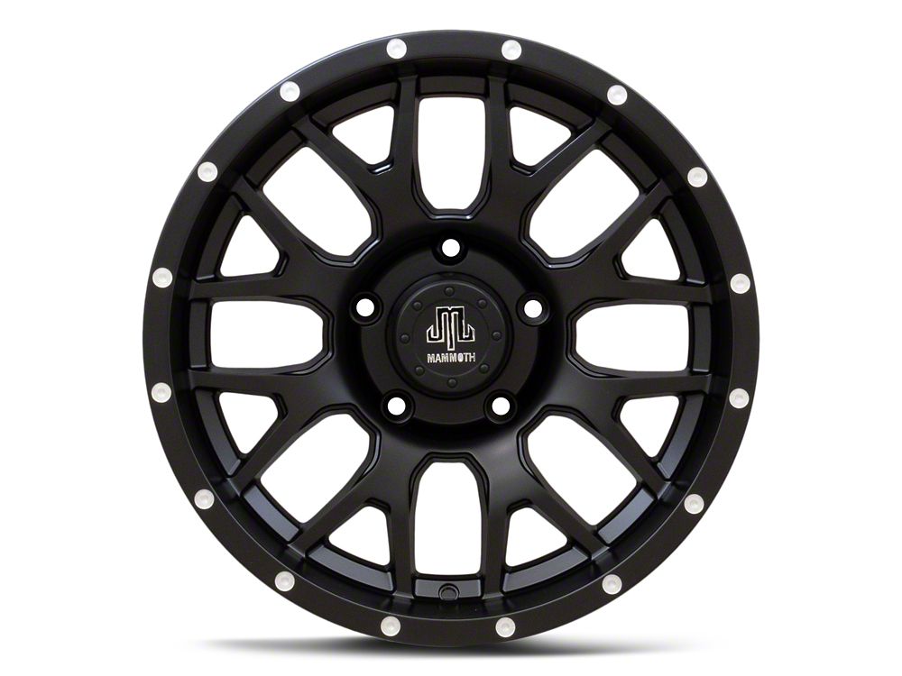 Mammoth Beadlock Mesh Matte Black 5-Lug Wheel; 17x9; -6mm Offset (05-11 Dakota)