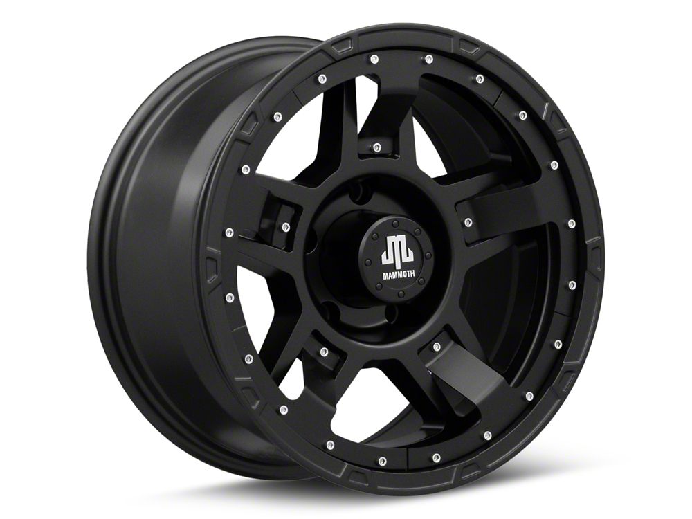 Mammoth Cliff Hanger Matte Black 5-Lug Wheel; 17x9; -6mm Offset (05-11 Dakota)