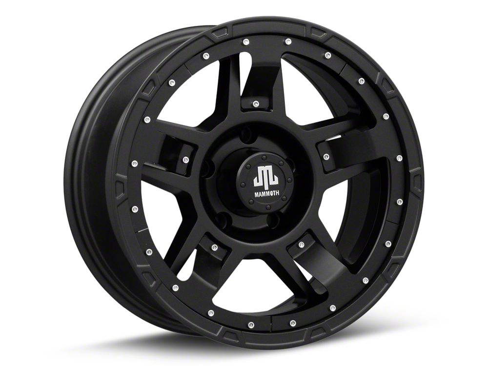 Mammoth Cliff Hanger Matte Black 5-Lug Wheel; 17x9; -6mm Offset (05-11 Dakota)
