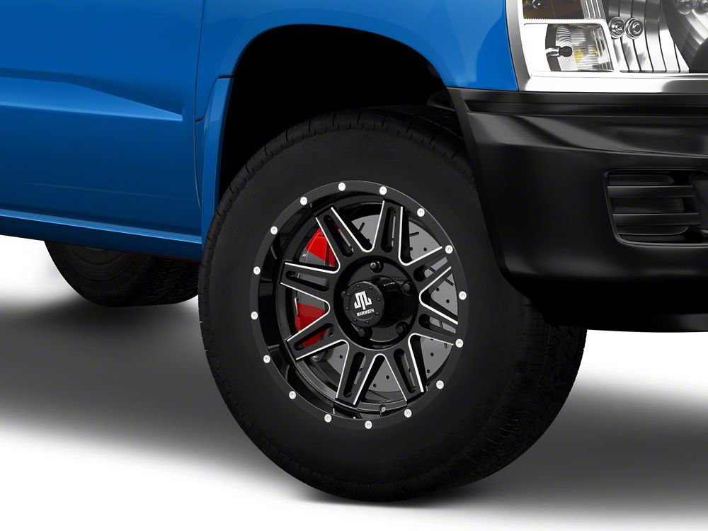 Mammoth Revolver Gloss Black Machined 5-Lug Wheel; 17x9; -6mm Offset (05-11 Dakota)