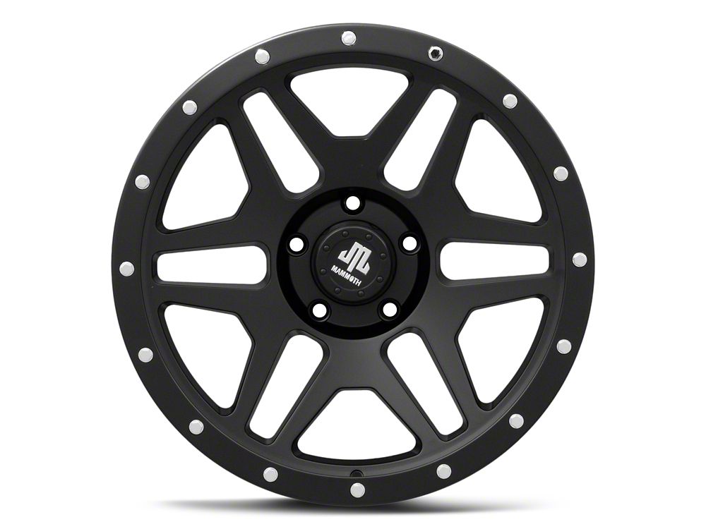 Mammoth Split 6 Beadlock Matte Black 5-Lug Wheel; 20x9; -6mm Offset (05-11 Dakota)