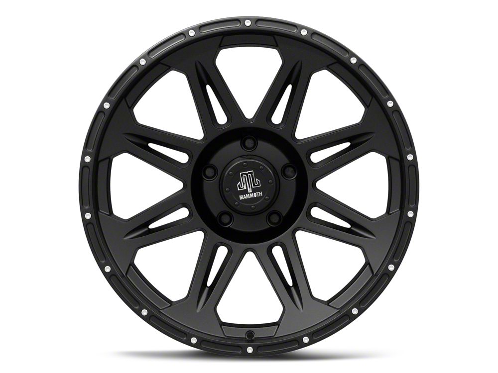 Mammoth Split 8 Beadlock Matte Black 5-Lug Wheel; 20x9; -6mm Offset (05-11 Dakota)