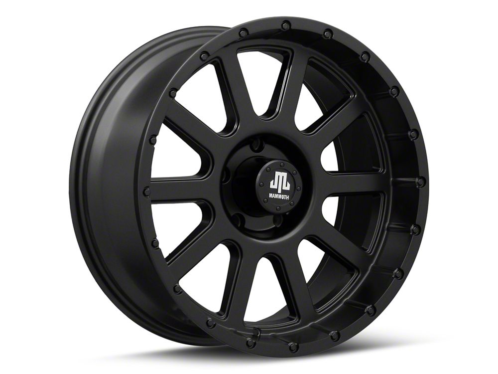 Mammoth 10 Hole Matte Black 5-Lug Wheel; 20x9; -6mm Offset (09-18 RAM 1500)
