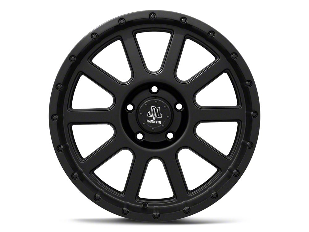 Mammoth 10 Hole Matte Black 5-Lug Wheel; 20x9; -6mm Offset (05-11 Dakota)