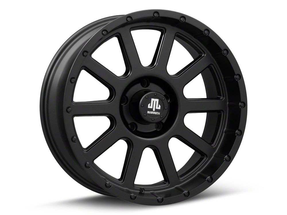 Mammoth 10 Hole Matte Black 5-Lug Wheel; 20x9; -6mm Offset (05-11 Dakota)