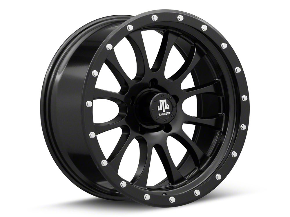 Mammoth 12 Hole Satin Black 5-Lug Wheel; 20x9; -6mm Offset (05-11 Dakota)