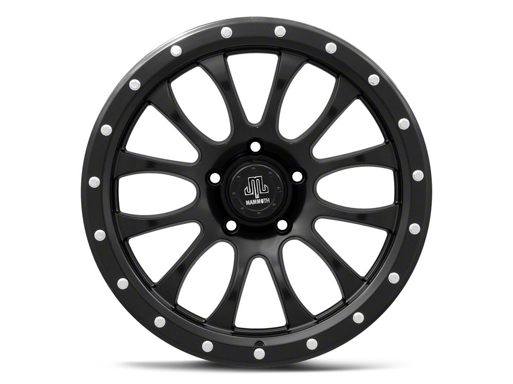 Mammoth 12 Hole Satin Black 5-Lug Wheel; 20x9; -6mm Offset (05-11 Dakota)