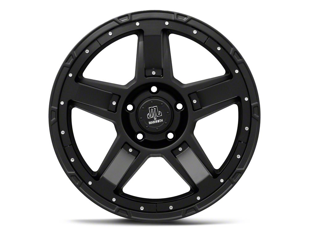 Mammoth Cliff Hanger Matte Black 5-Lug Wheel; 20x9; -6mm Offset (05-11 Dakota)