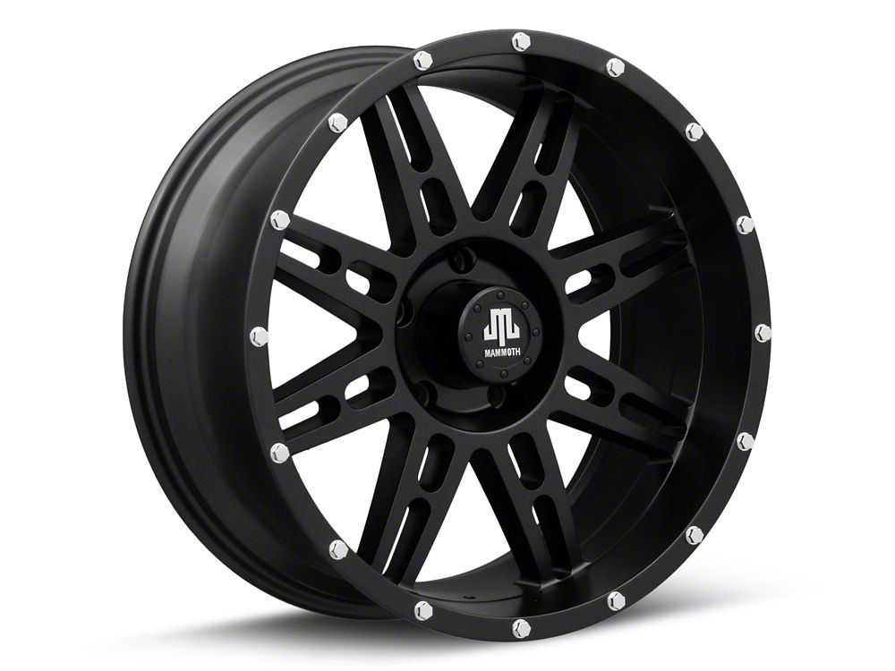 Mammoth Vader Beadlock Matte Black 5-Lug Wheel; 20x9; -6mm Offset (05-11 Dakota)