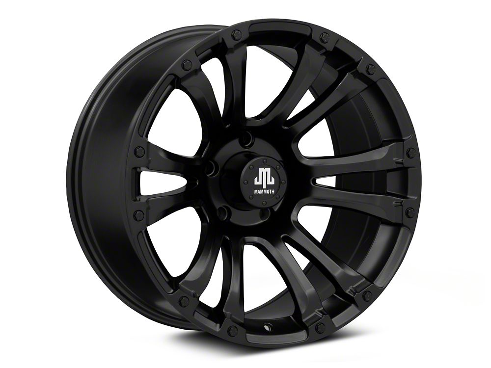 Mammoth Madness Matte Black 5-Lug Wheel; 20x10; -18mm Offset (05-11 Dakota)