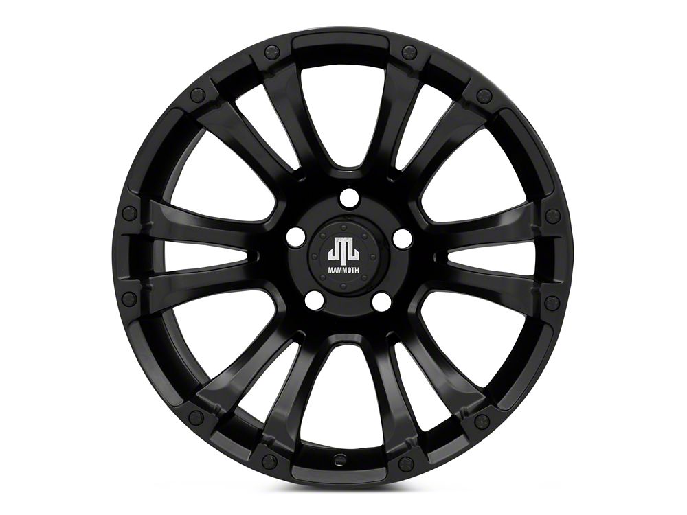 Mammoth Madness Matte Black 5-Lug Wheel; 20x10; -18mm Offset (05-11 Dakota)